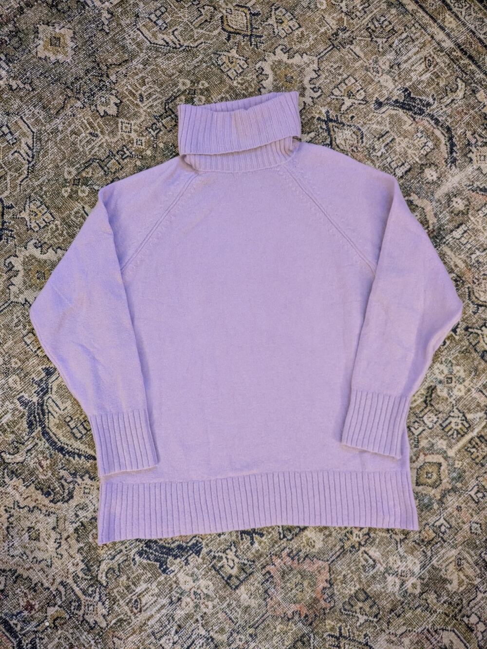 NWT Old Navy Lavender Raglan Sleeve Knit Turtleneck Sweater Lilac Pastel